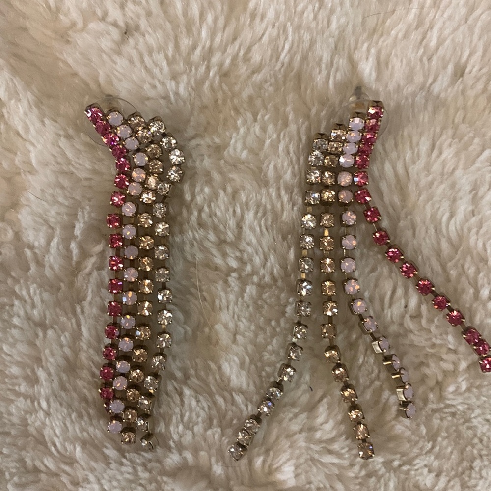 Multi-color dangling earrings - Picture 5 of 7